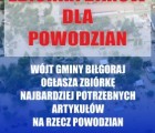 ZBIÓRKA DARÓW NA RZECZ POWODZIAN