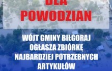 ZBIÓRKA DARÓW NA RZECZ POWODZIAN